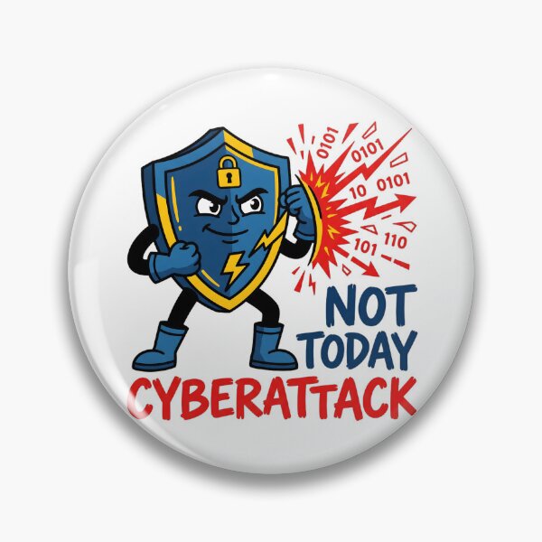 Item preview, Not Today Cyberattack Funny Tech Meme Design designed and sold by Brain Fog Lab.