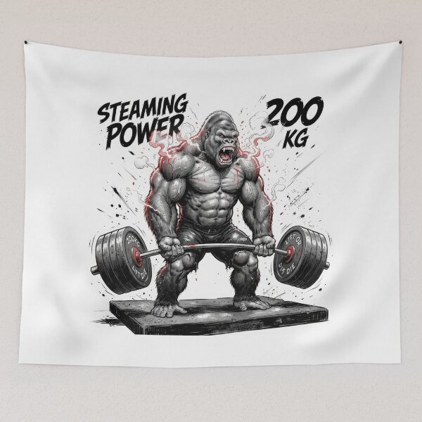Item preview, Steaming Power Gorilla 200kg Heavy Deadlift designed and sold by Rahat3344.