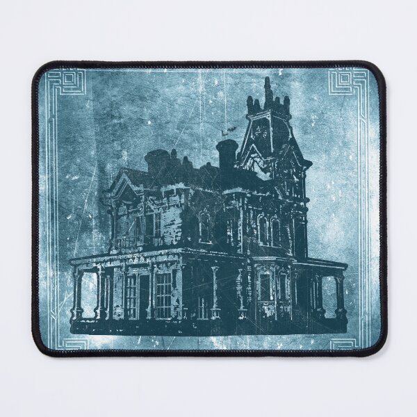 Item preview, Weathered Gothic Victorian Mansion with Bats Blue designed and sold by Ghoul Enterprises.