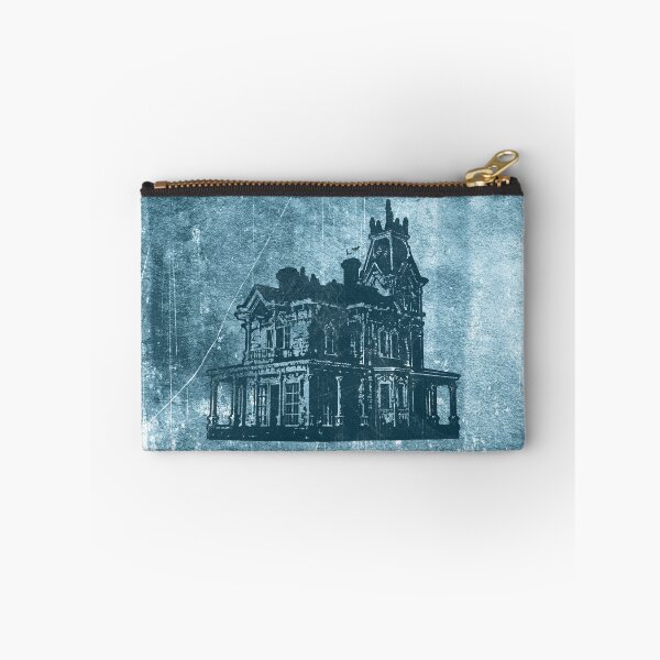 Item preview, Weathered Gothic Victorian Mansion with Bats Blue designed and sold by Ghoul Enterprises.