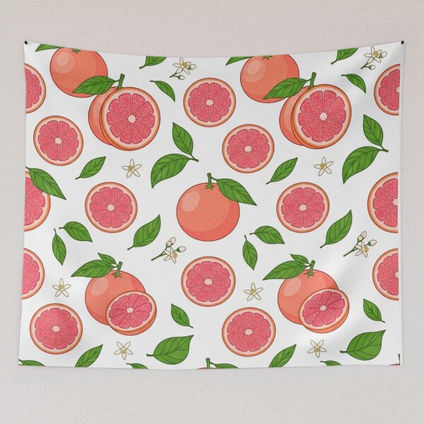 Item preview, Fresh Pink Grapefruit Fruit Pattern designed and sold by Owcomm.