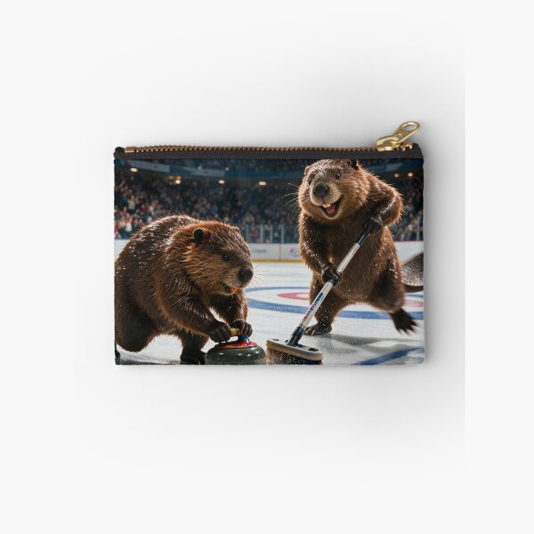 Item preview, Curling Beavers Brim with Enthusiasm designed and sold by Tridentulus.