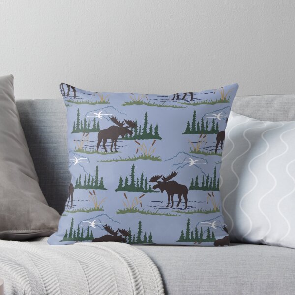 Item preview, Mountain Moose in Ice Blue designed and sold by YesterdayColl.