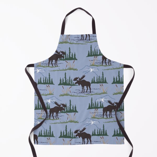 Item preview, Mountain Moose in Ice Blue designed and sold by YesterdayColl.
