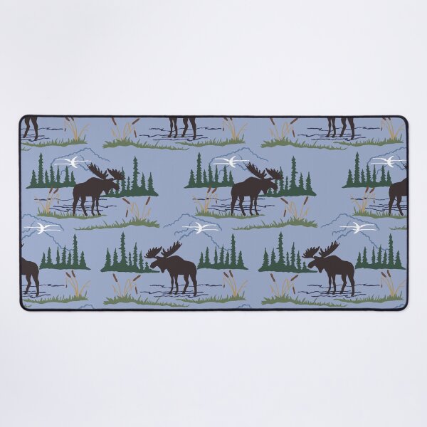 Item preview, Mountain Moose in Ice Blue designed and sold by YesterdayColl.