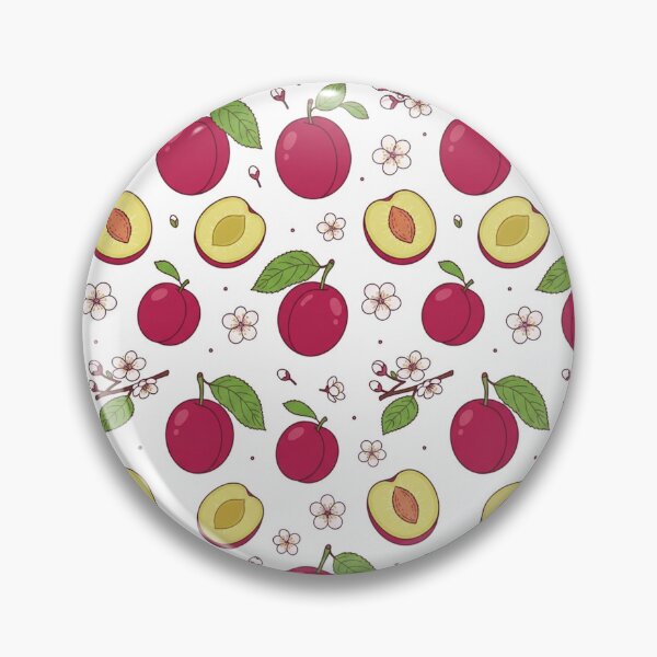 Item preview, Sweet Juicy Plums and Blossoms Pattern designed and sold by Owcomm.