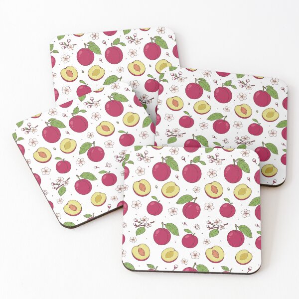 Item preview, Sweet Juicy Plums and Blossoms Pattern designed and sold by Owcomm.