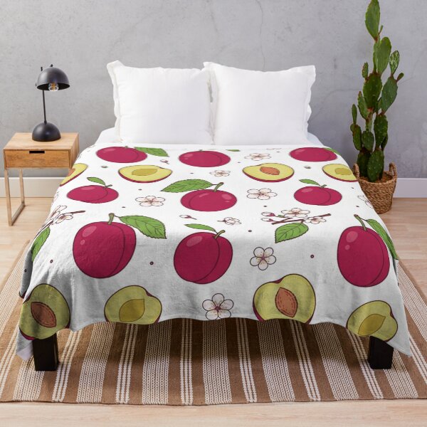 Item preview, Sweet Juicy Plums and Blossoms Pattern designed and sold by Owcomm.