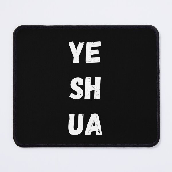 Item preview, Yeshua Vertical Stacked Typography Christian Streetwear Dark Mode designed and sold by LensDyn™.