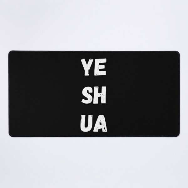 Item preview, Yeshua Vertical Stacked Typography Christian Streetwear Dark Mode designed and sold by LensDyn™.