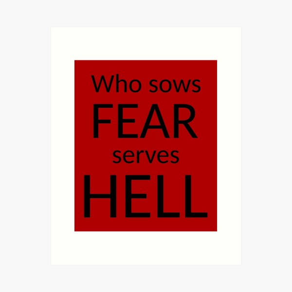 Item preview, Who sows fear serves hell_V1C designed and sold by ART-OF-ORION.