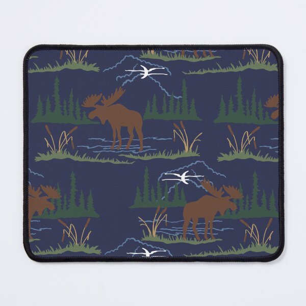Item preview, Mountain Moose in Navy Blue designed and sold by YesterdayColl.