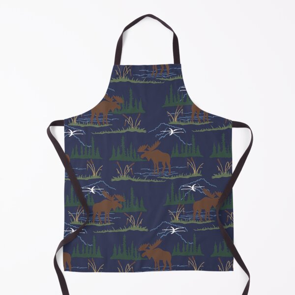 Item preview, Mountain Moose in Navy Blue designed and sold by YesterdayColl.