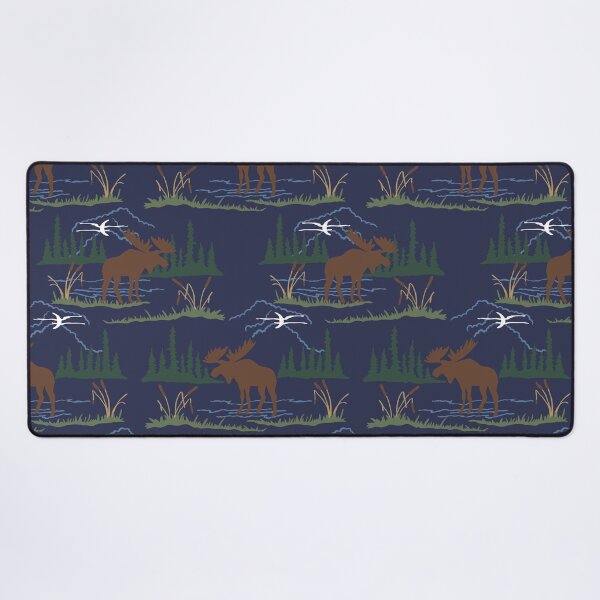 Item preview, Mountain Moose in Navy Blue designed and sold by YesterdayColl.