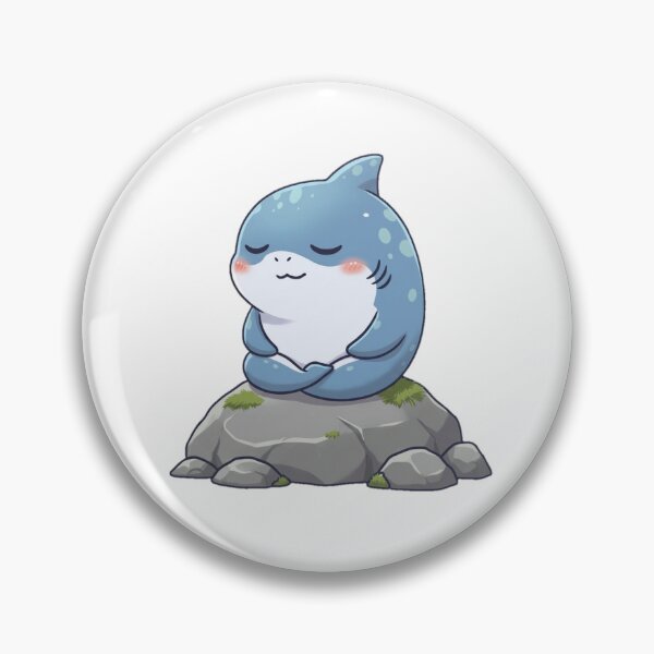 Item preview, Cute Meditating Shark designed and sold by Nature's Chibis.