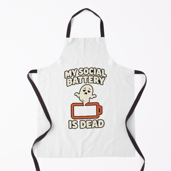 Item preview, My Social Battery Is Dead Funny Ghost Design designed and sold by epic-phrases.