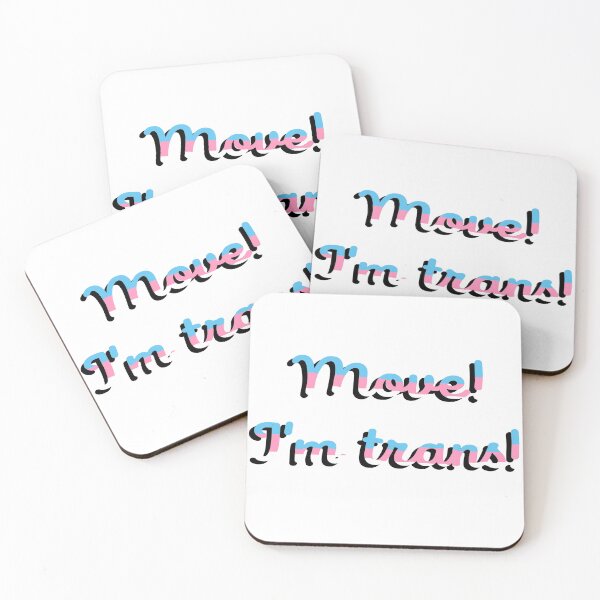 Item preview, Move I'm Trans - Trans Colors in Cursive designed and sold by AYTFA.
