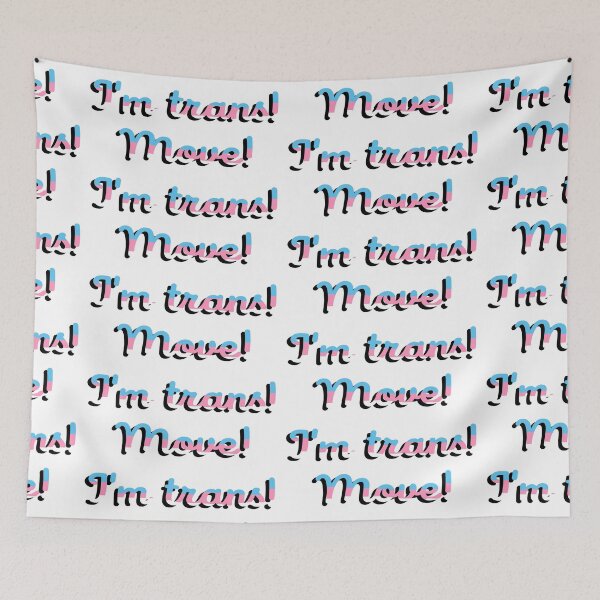 Item preview, Move I'm Trans - Trans Colors in Cursive designed and sold by AYTFA.