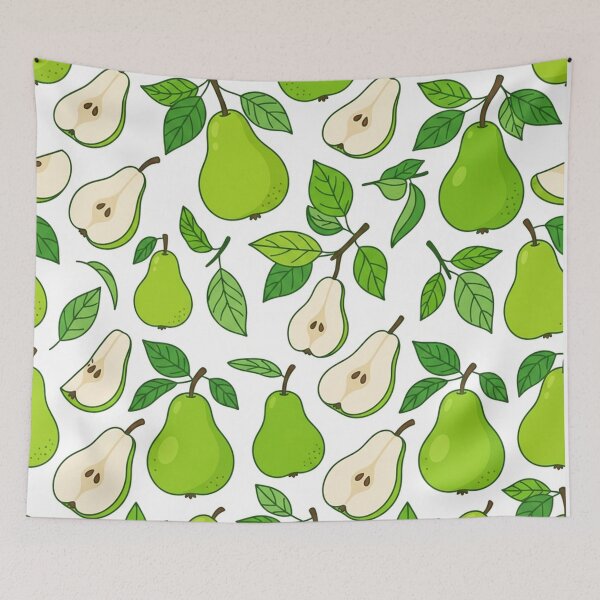 Item preview, Fresh Green Pear Fruit Pattern designed and sold by Owcomm.