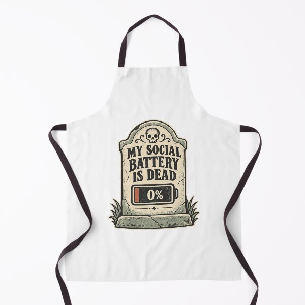 Item preview, My Social Battery Is Dead Vintage Tombstone Design designed and sold by epic-phrases.