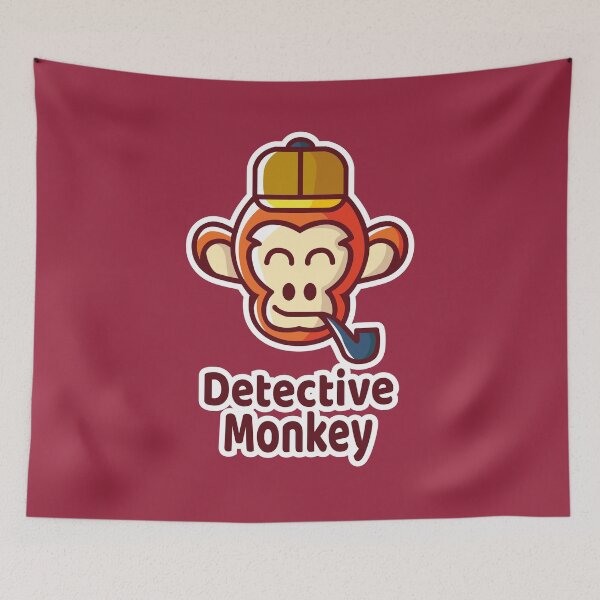 Item preview, Detective Monkey – Funny Mystery Detective Ape designed and sold by MerlinWear.