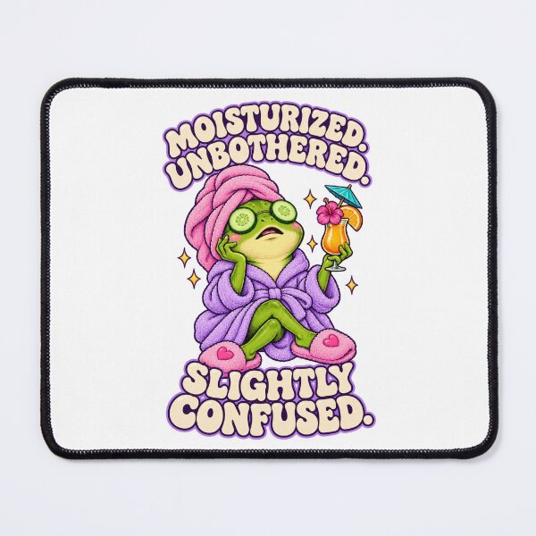 Item preview, Moisturized Unbothered Spa Frog designed and sold by Beautifully Unhinged.