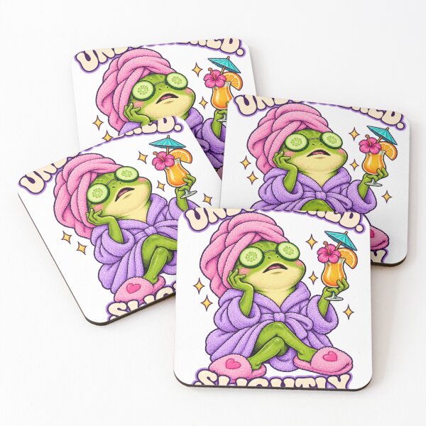 Item preview, Moisturized Unbothered Spa Frog designed and sold by Beautifully Unhinged.