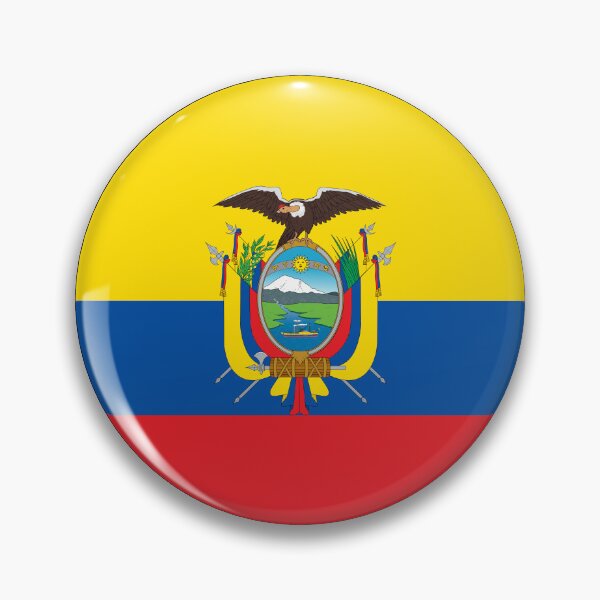 Item preview, Icono redondo de la bandera de Ecuador | Elemento de botón circular de la bandera ecuatoriana designed and sold by NTGUILTY.