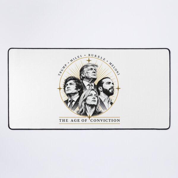 Item preview, Four Leaders Portrait - Trump, Milei, Bukele, Meloni designed and sold by MadcapPrints.