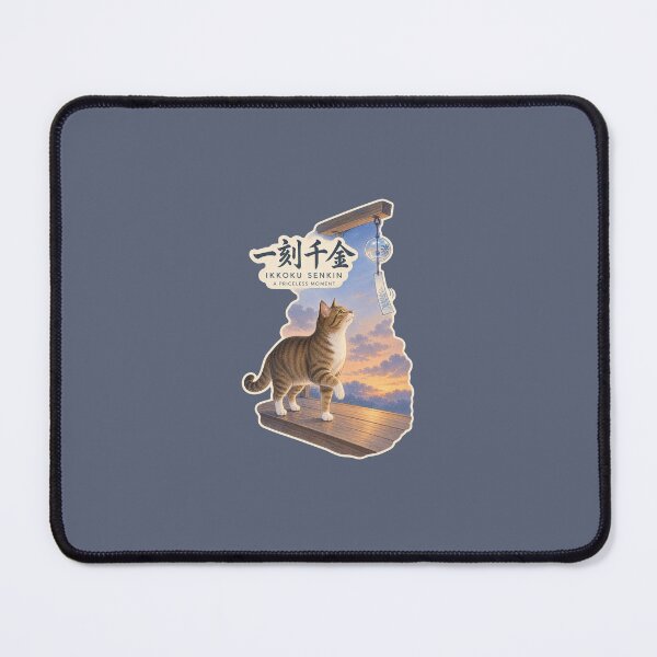 Item preview, Ikkoku Senkin 一刻千金 Japanese Cat Sticker – Every Moment Is Precious designed and sold by KOTOWA.
