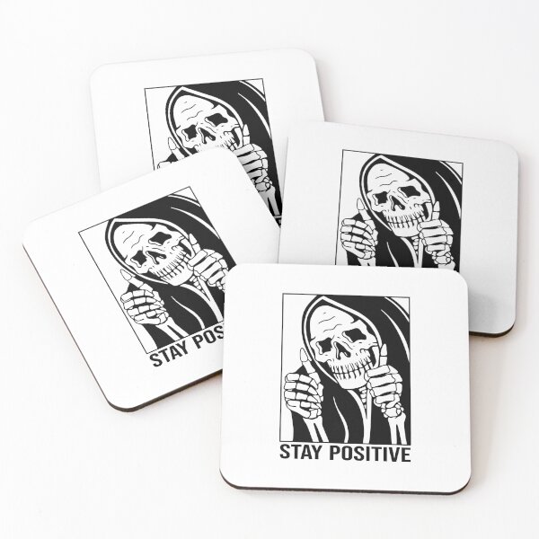 Item preview, Grim Reaper Stay Positive Funny Halloween designed and sold by Krasnovaovaova.