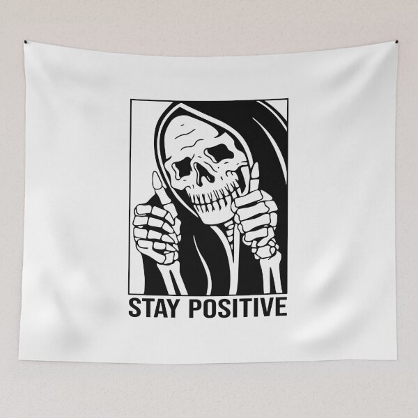Item preview, Grim Reaper Stay Positive Funny Halloween designed and sold by Krasnovaovaova.