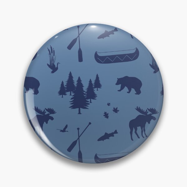 Item preview, Cabincore Lakeside Icons in Ice Blue + Navy designed and sold by YesterdayColl.