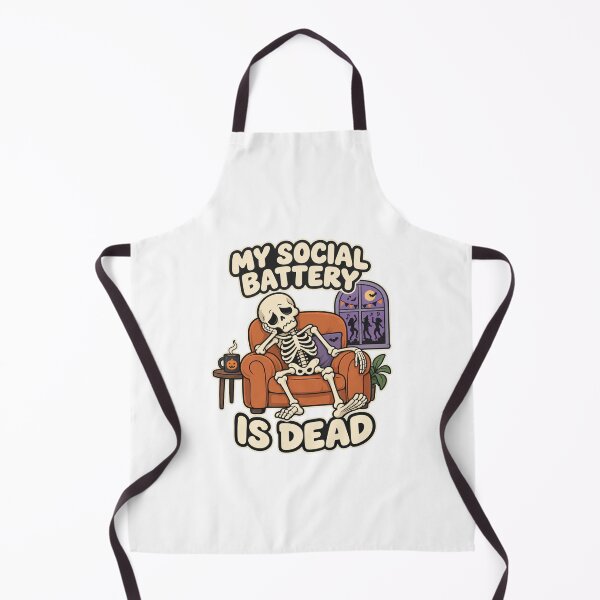 Item preview, My Social Battery Is Dead Funny Skeleton Art designed and sold by epic-phrases.
