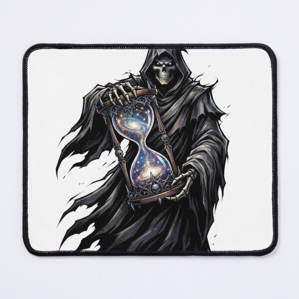 Item preview, Grim Reaper Holding Cosmic Hourglass Galaxy Artwork designed and sold by Rahat3344.