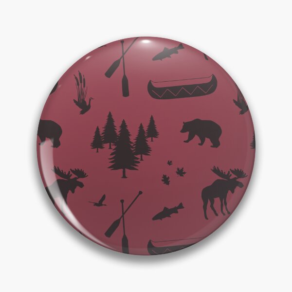 Item preview, Cabincore Lakeside Icons in Brick + Brown Bear designed and sold by YesterdayColl.