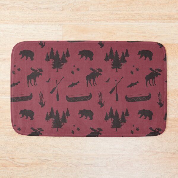 Item preview, Cabincore Lakeside Icons in Brick + Brown Bear designed and sold by YesterdayColl.