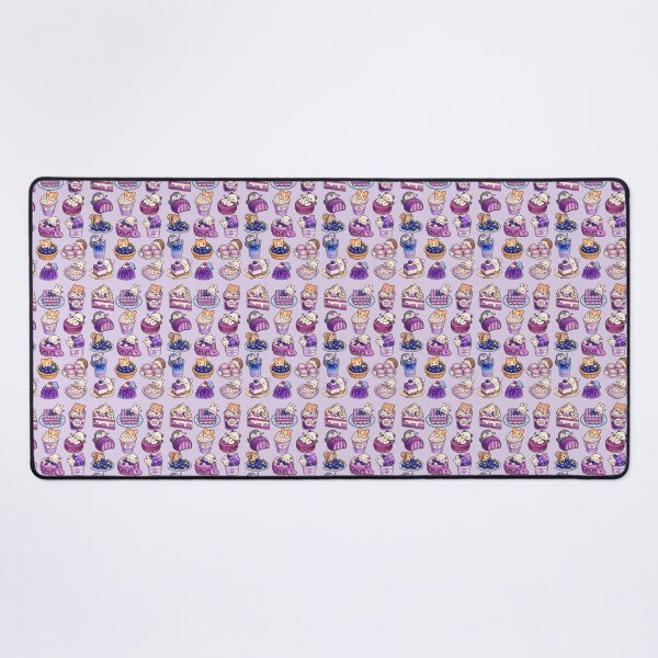 Item preview, Kawaii Purple Dessert Animals Sticker Sheet – Taro, Violet & Blueberry Sweets designed and sold by StickerJas.