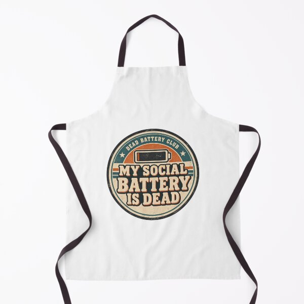 Item preview, My Social Battery Is Dead Retro Club Badge designed and sold by epic-phrases.