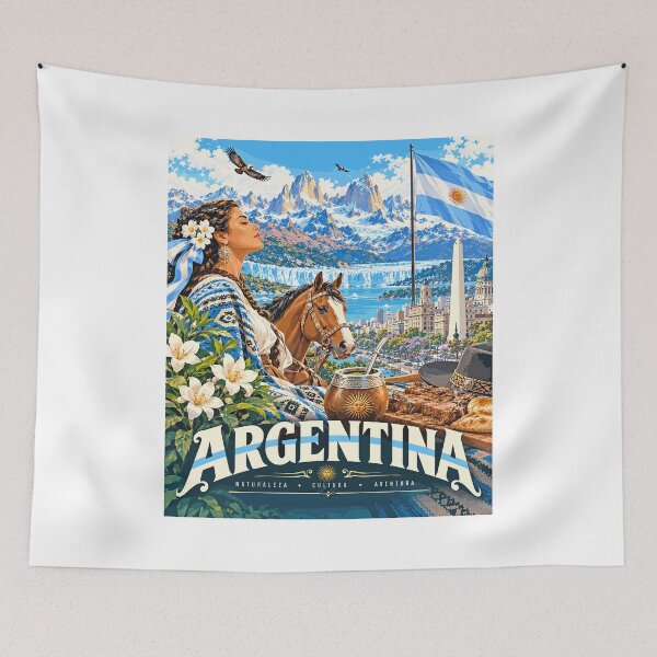 Item preview, Vintage Argentina Travel Poster | Buenos Aires designed and sold by EdwinkOne.