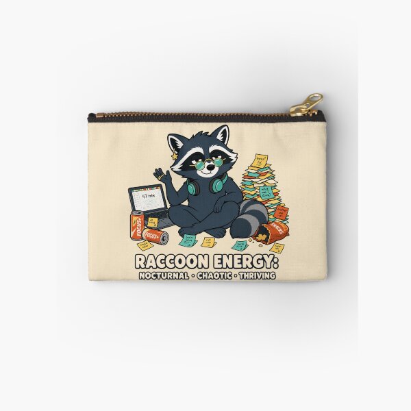 Item preview, Raccoon Energy Nocturnal Humor designed and sold by MOSIDRIP™.