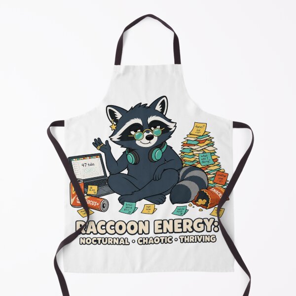 Item preview, Raccoon Energy Nocturnal Humor designed and sold by MOSIDRIP™.