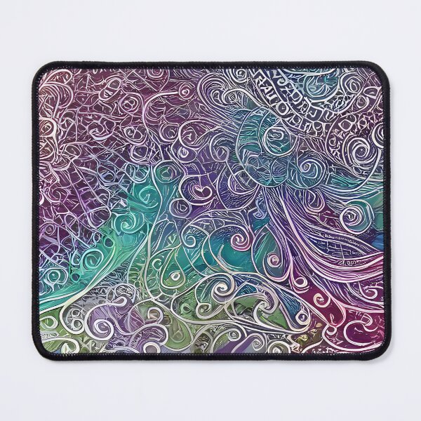 Item preview, Abstract curves and swirls in purple and blue designed and sold by artedamensagem.