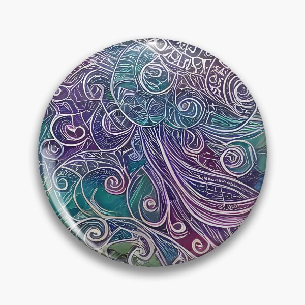 Item preview, Abstract curves and swirls in purple and blue designed and sold by artedamensagem.