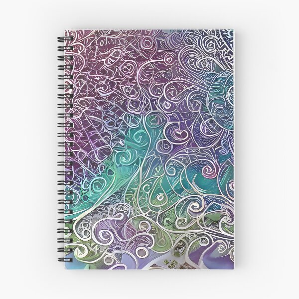 Item preview, Abstract curves and swirls in purple and blue designed and sold by artedamensagem.