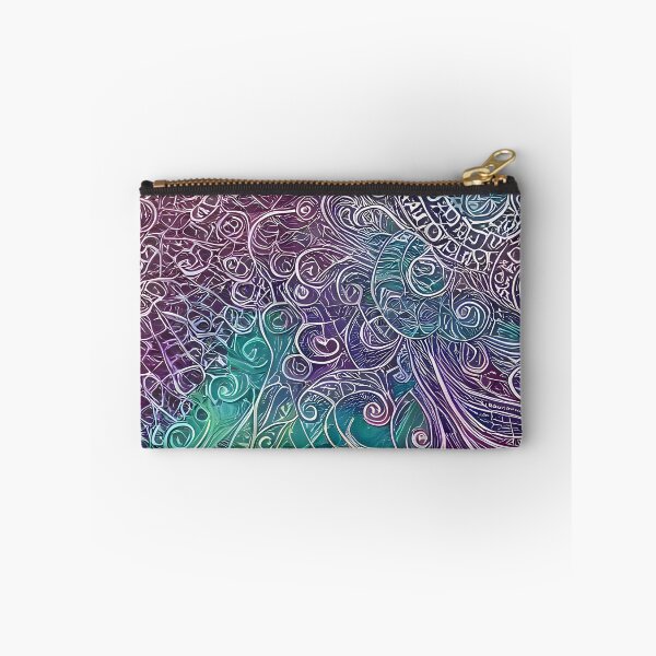 Item preview, Abstract curves and swirls in purple and blue designed and sold by artedamensagem.