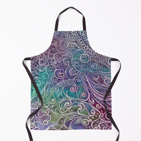 Item preview, Abstract curves and swirls in purple and blue designed and sold by artedamensagem.
