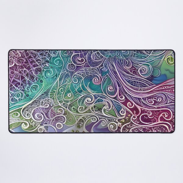 Item preview, Abstract curves and swirls in purple and blue designed and sold by artedamensagem.