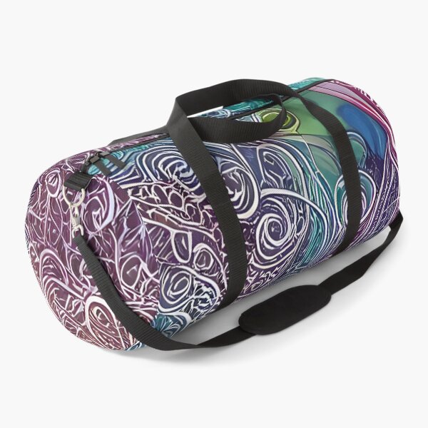 Item preview, Abstract curves and swirls in purple and blue designed and sold by artedamensagem.