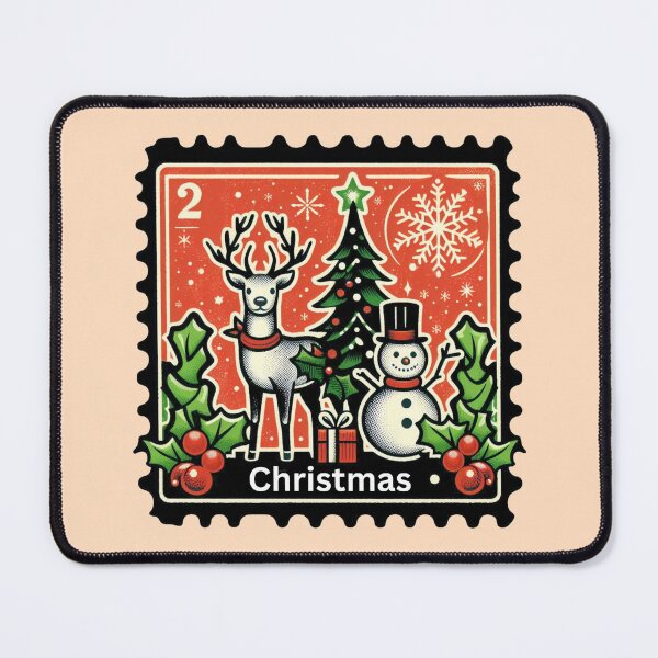 Item preview, Christmas Postage Stamp designed and sold by Myra365Art.